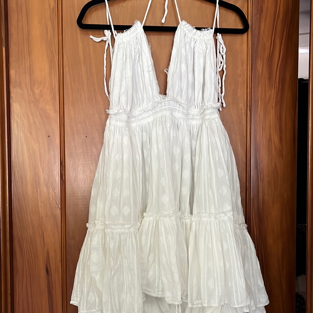White polka dot dress